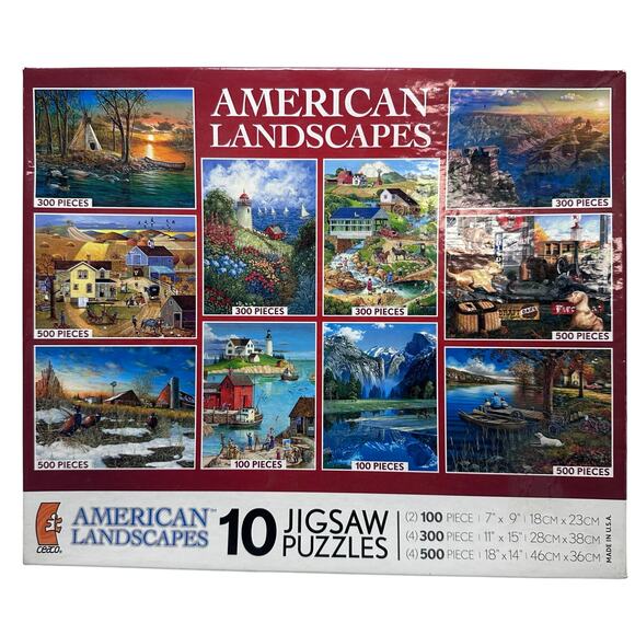 American Landscapes 10 100-500-piece jigsaw puzzles - Picture 1 of 15